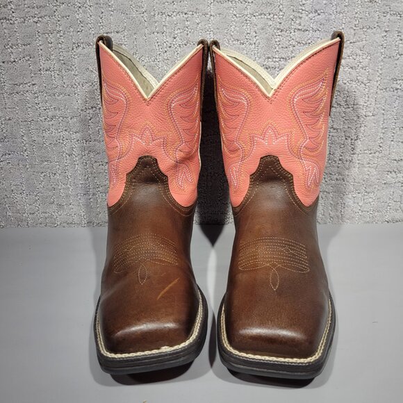 Ariat Anthem Shortie Myra Women’s Size US 10B Brown Pink Leather Cowboy Boots. - Picture 11 of 12